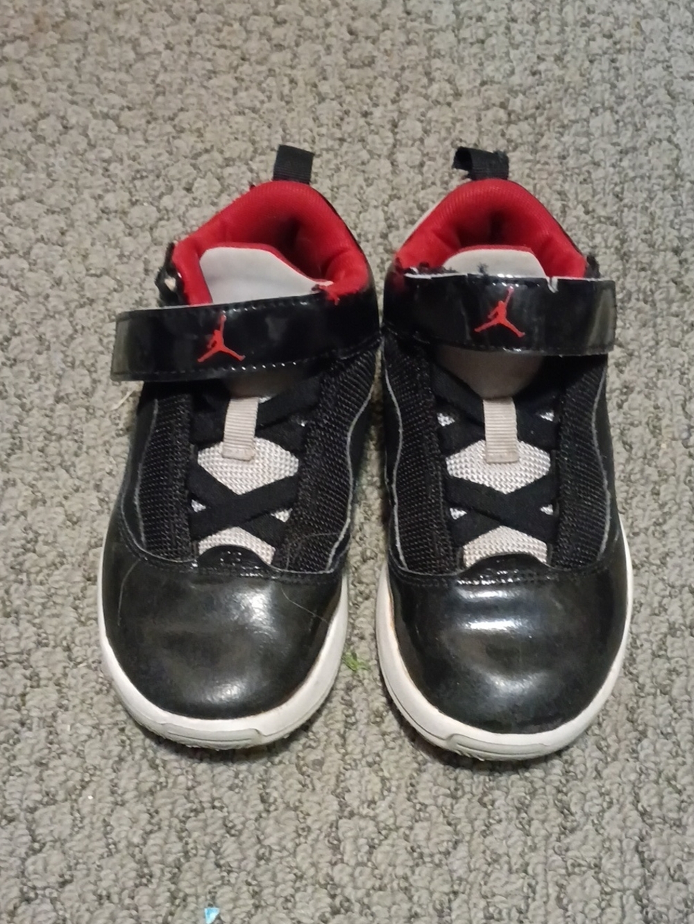 Kids' Black and Red Air Jordan Shoes